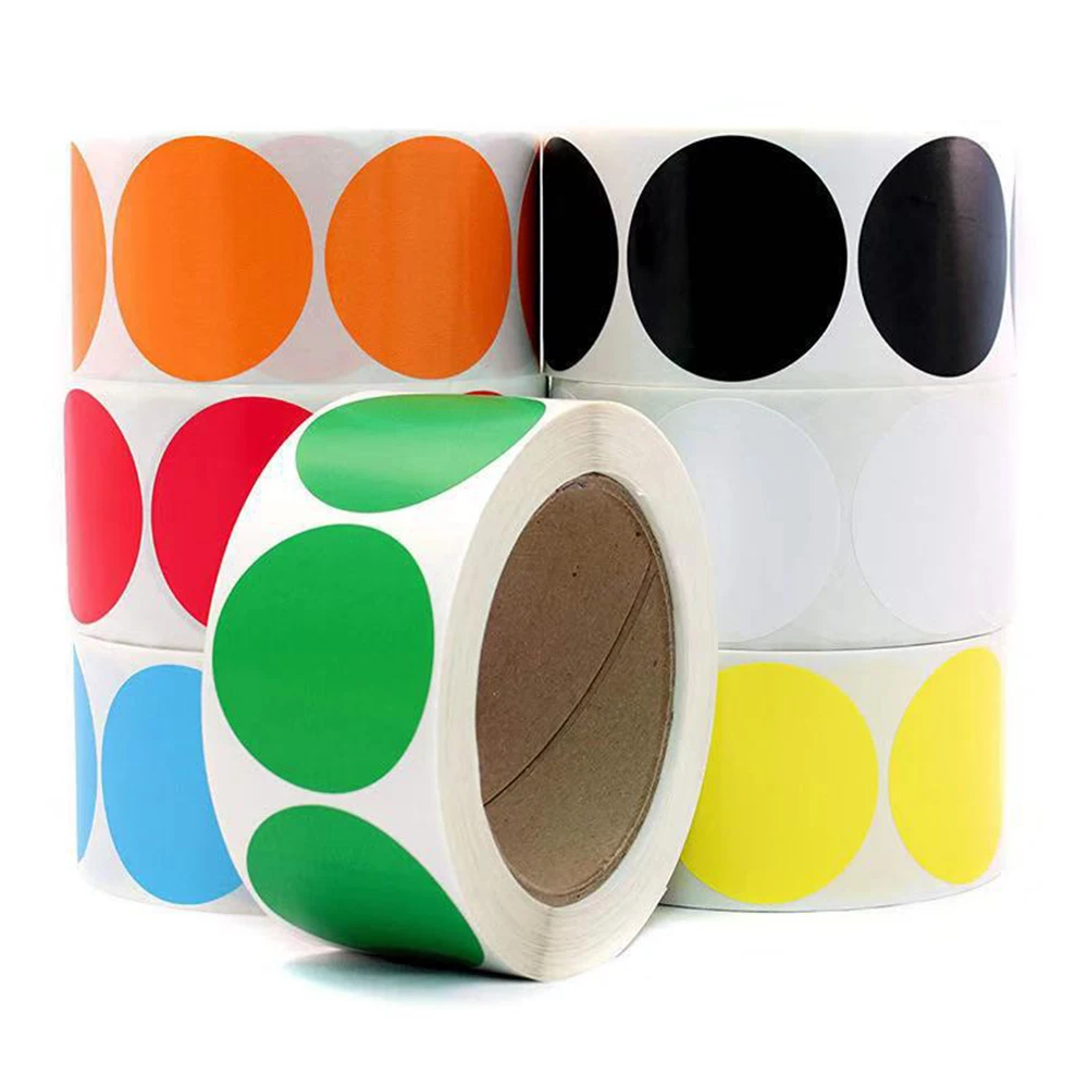 

500pcs/roll Round Permanent Color-code Dot Stickers Scrapbooking Handmade Label Wedding Stickers Adhesive Sticker Round Labels