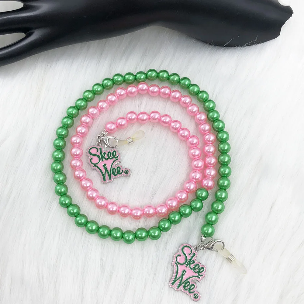 

Handmade Greek Sorority Pearl Beaded Sunglass Eyeglasses Reading Glasses Chain Cord Holder