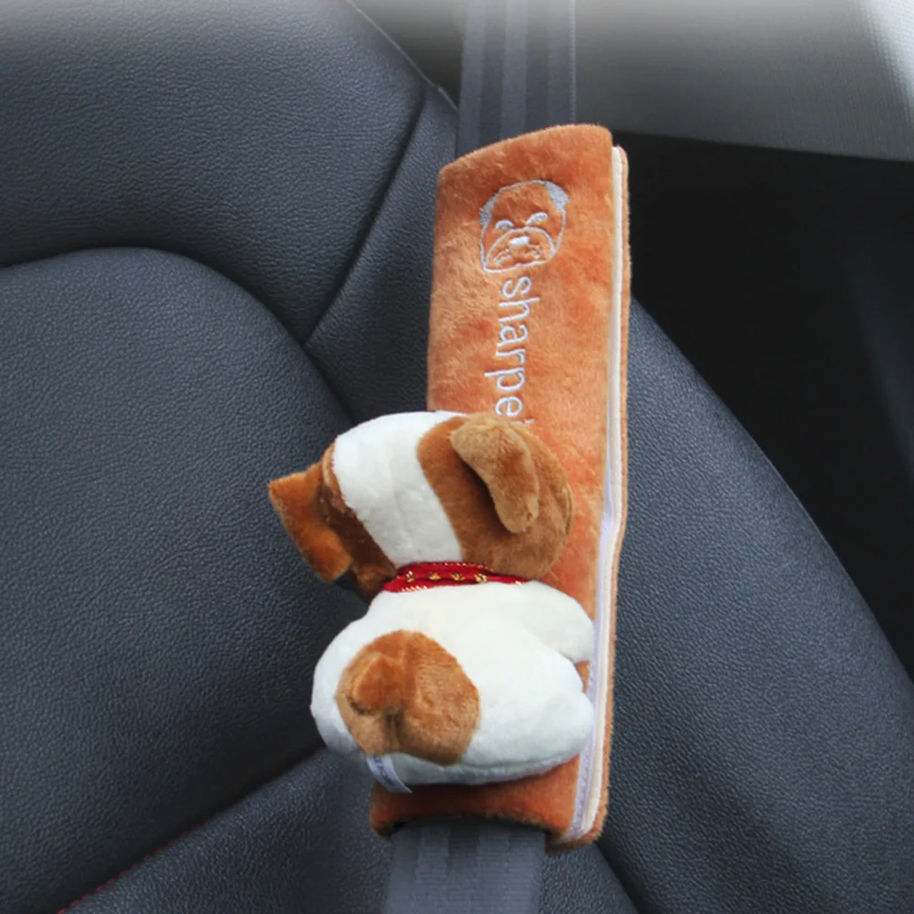 Cute Car Seat Belt Cover Universal Auto Shoulder Pad Warm Flannel Interior Cushion Protector Safety Protection | Автомобили и