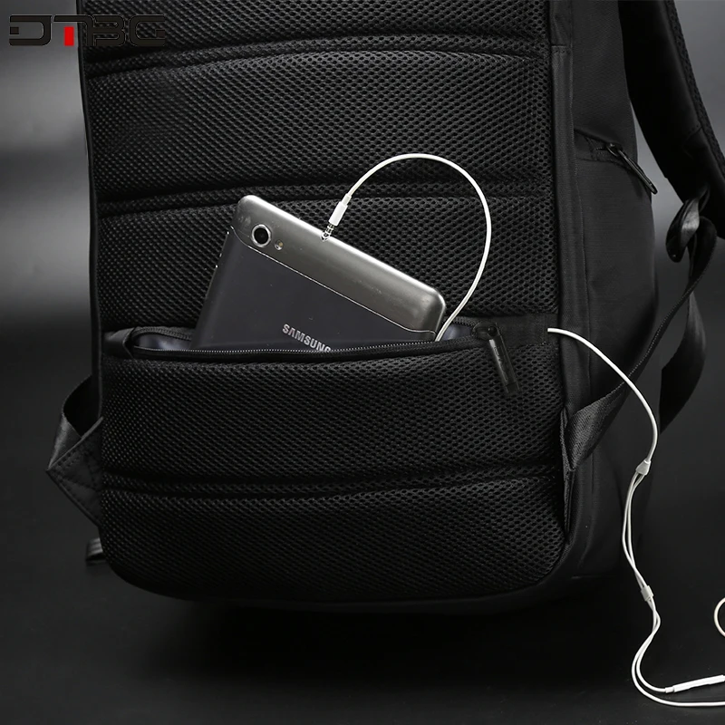 DTBG брендовый мужской рюкзак, рюкзак с солнечной батареей, usb зарядка, Противоугонный 17," рюкзак для ноутбука, мужской рюкзак для ноутбука, сумка