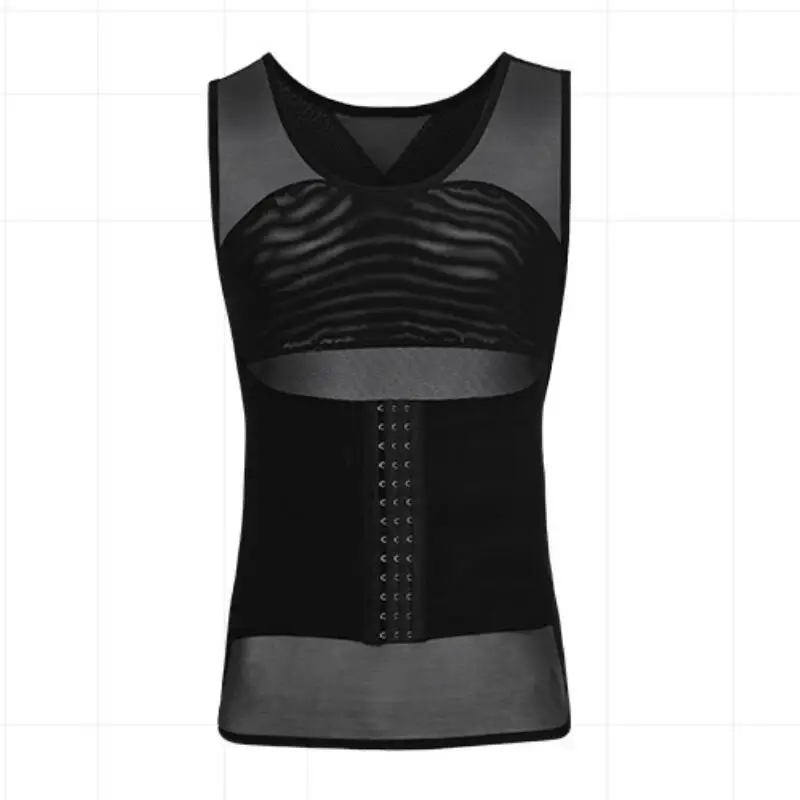

Men Shapewear Chest Compression Shirt Vest Abdomen Chest Slim Shirt Male Corset Hide Gynecomastia Moobs Slimming Body Shaper