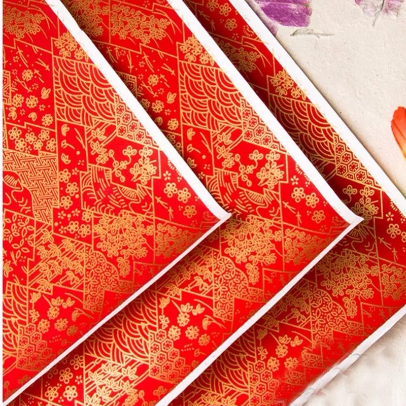 Оригами, японская бумага Chiyogami Yunzen, ручная шелковая экранированная бумага для украшения подарочной коробки, куклы