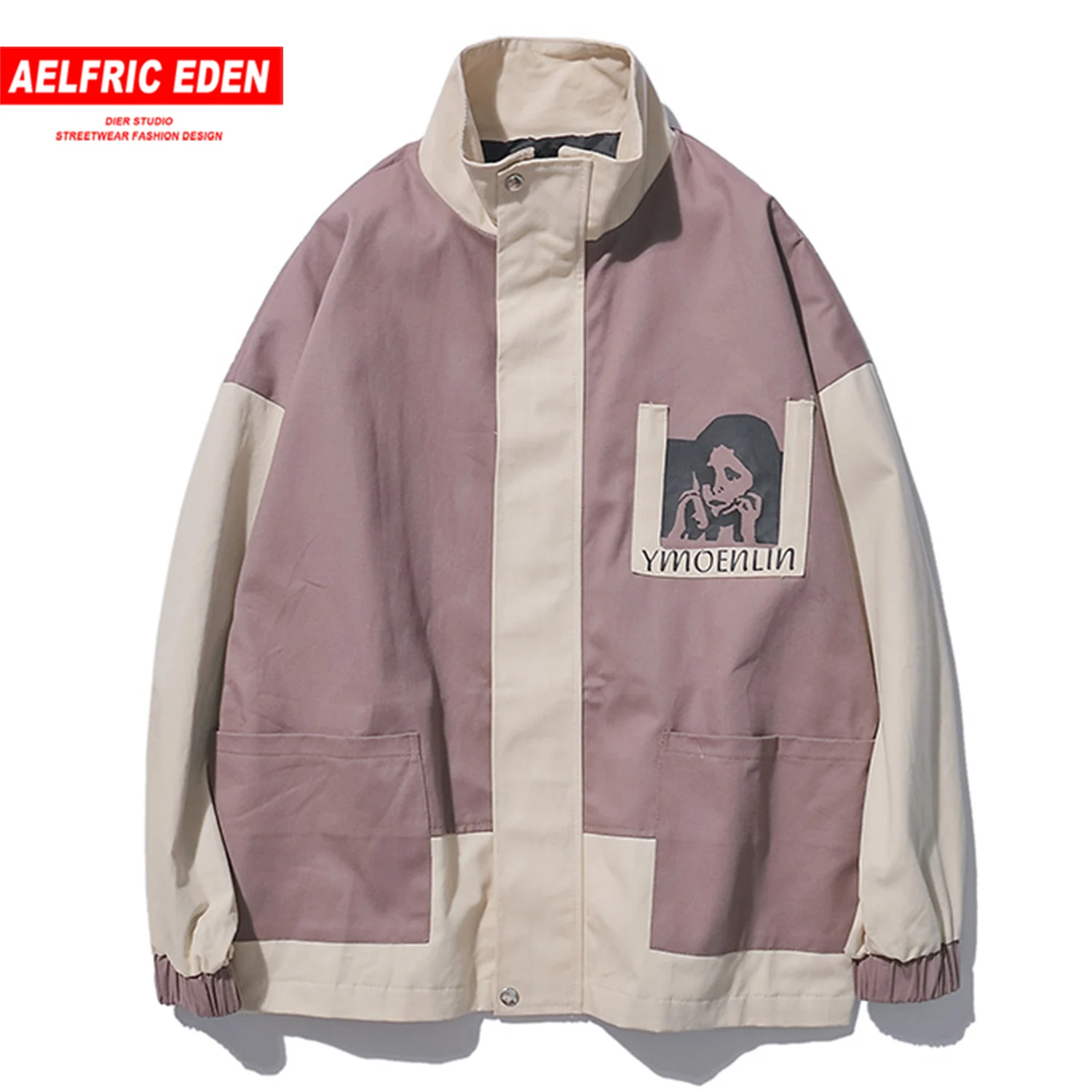Aelfric Eden Лоскутная цветная Мужская куртка с принтом часов Harajuku повседневное