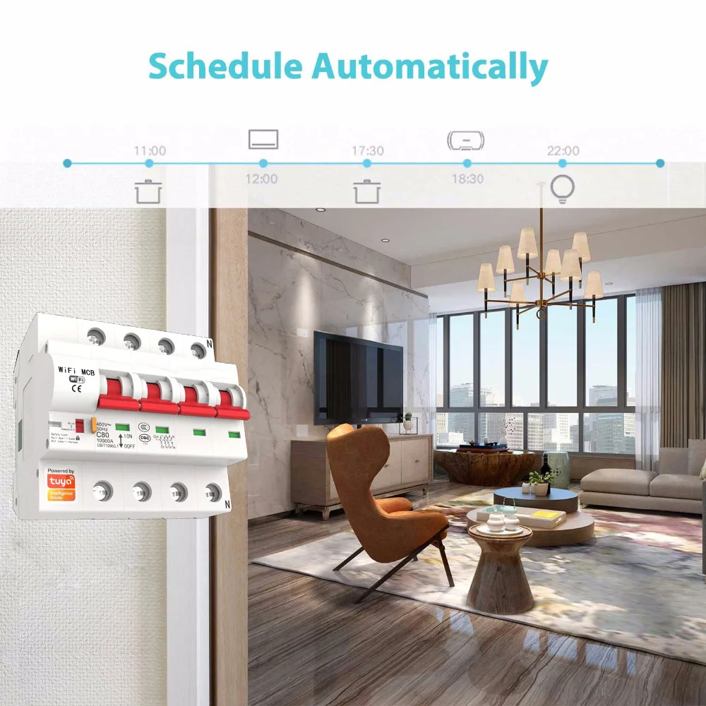 Smart Life APP 25A умный WiFi автоматический выключатель защита от короткого замыкания Беспроводное управление Lan пульт дистанционного управления Переключатель IFTTT