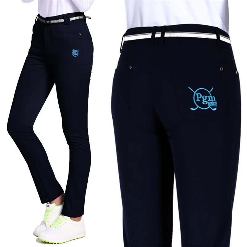 Navy blue 1 PGM, женские штаны для гольфа, брюки, спортивная одежда, женская, тонкая, быстросохнущая, эластичная, осенняя, для отдыха, для улицы, спортивная одежда, одежда, штаны - Цвет: Navy blue 1