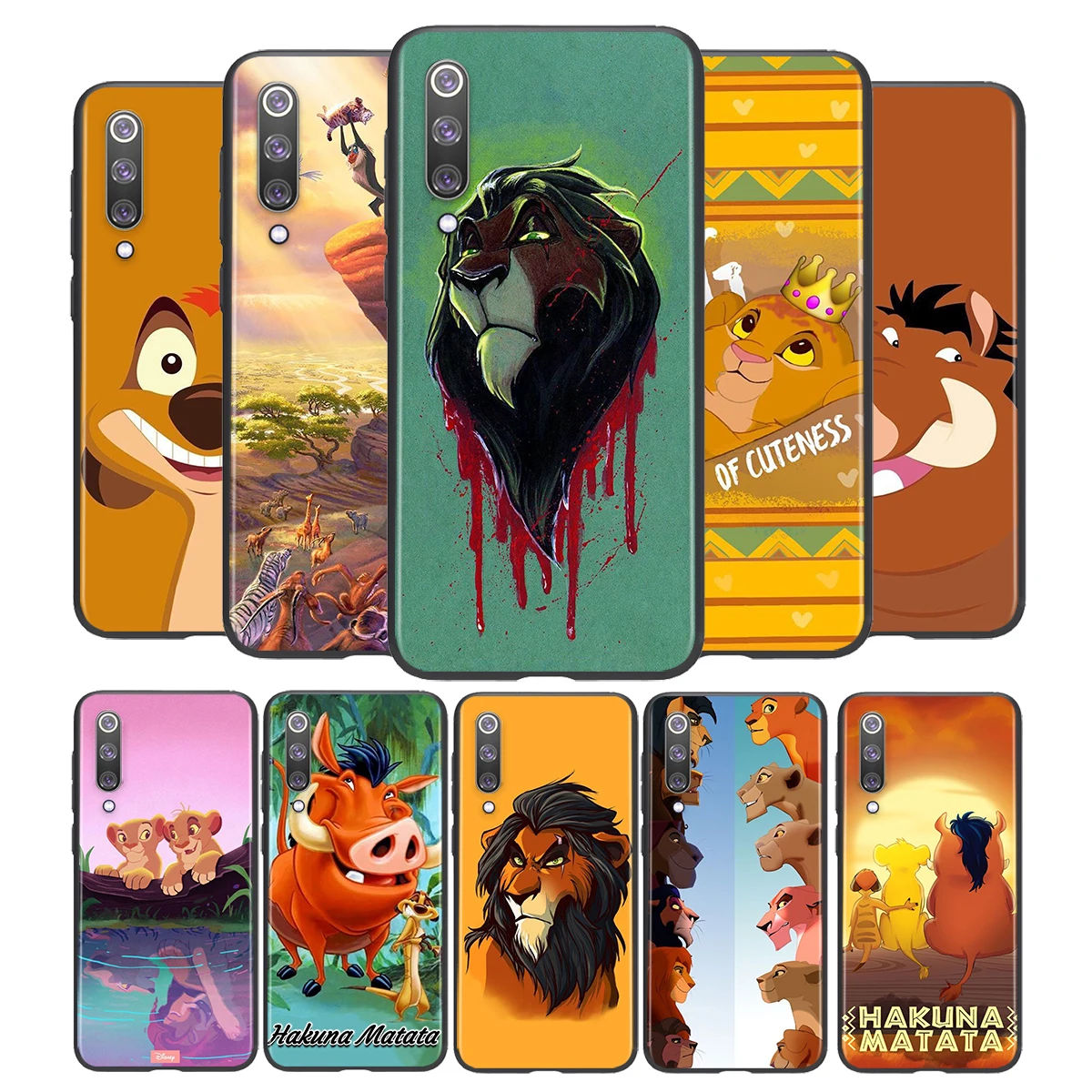 

Disney Cartoon Animation The Lion King Soft Cover For Xiaomi 11i 11 10T 10i 9T 9 Note 10 Ultra Lite Pro 5G SE Black Phone Case