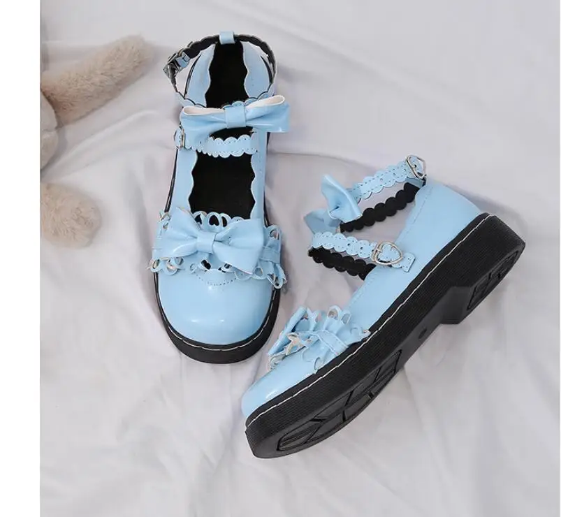 Милые туфли в стиле &quotЛолита&quot с бантом Харадзюку Jk Op на низком каблуке круглым