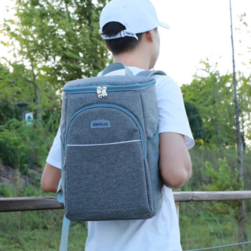 

Дорожная сумка для пикника, водонепроницаемая сумка из алюминиевой фольги, может вместить ледяной рюкзак, дышащий унисекс уличная сумка дл...