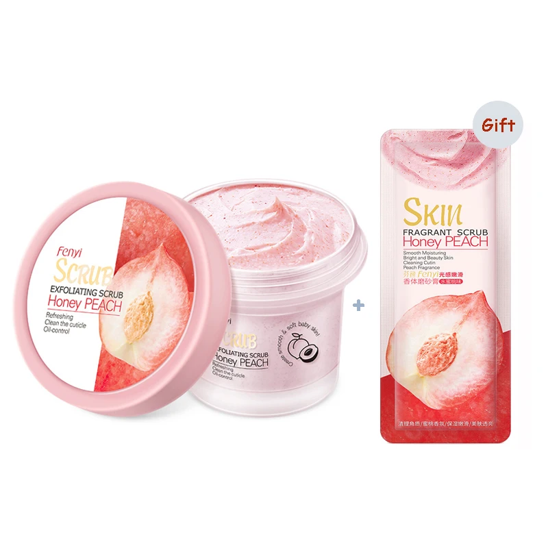 Скраб для лица отшелушивающая грязь милая персиковая Очищающая грязевая маска