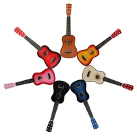 21 inch 6 string 7 colors basswood acoustic guitar with pick strings toy guitar for children and beginner 40