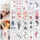 Татуировка ефемера Женская температурная Водонепроницаемая женское оружие травматические глаза лисы сексуальные девушки лицо маленький набор романтических клубных мини наклеек