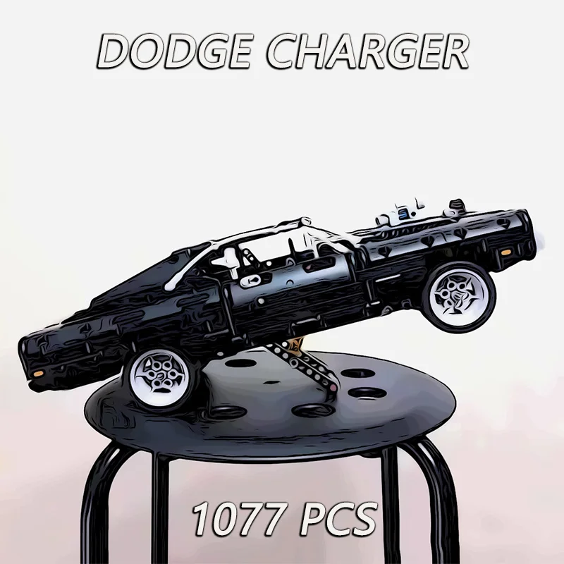 

New High tech Car Series Doms Dodged Charger Model Building Blocks Super Car 42111 Toys For boys Children