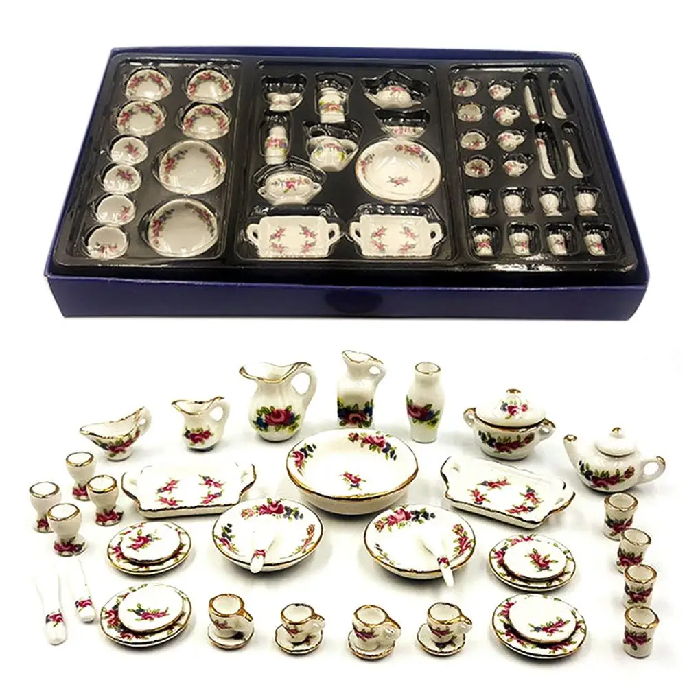 Кукла миниатюры еды прозрачная Пластик пластины чашки Миски Детские чаши посуда