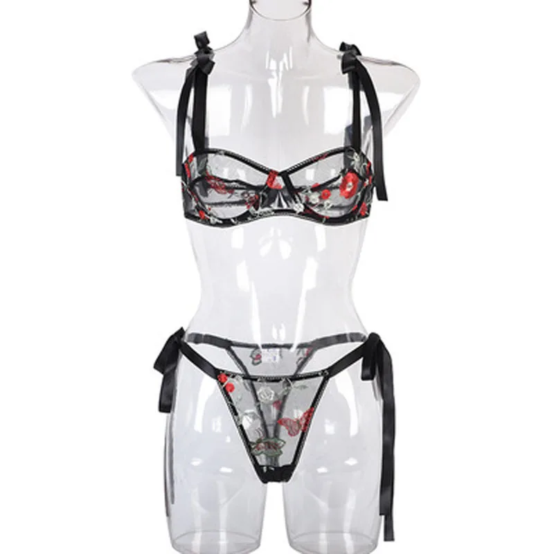 Женское нижнее белье на косточках с вышивкой | Женская одежда