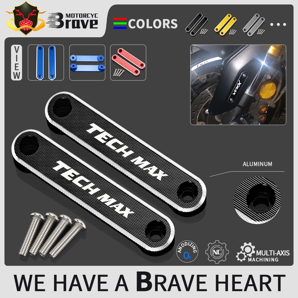 

Fast shipping XMAX300 XMAX400 TECHMAX Front Axle Copper Plate Fender Decorative Cover For YAMAHA XMAX 300 400 TECH MAX 2020