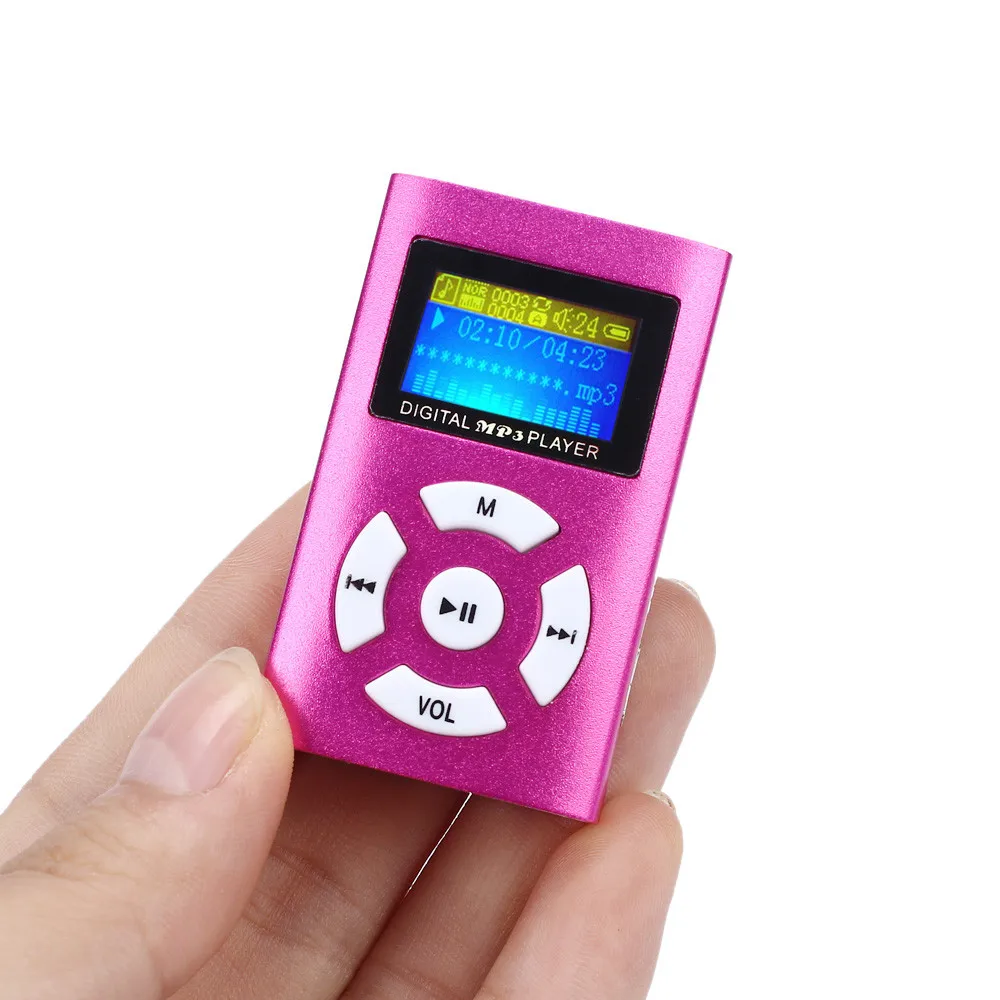 Hifi USB мини MP3 музыкальный плеер ЖК-экран Поддержка Micro SD TF карта Спорт Мода стиль Rechargeab синий зуб mp3-плеер