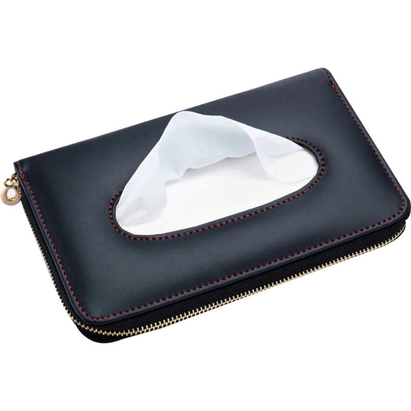 Car sun visor tissue box car paper towel hanging high chair bag quality leather creative | Дом и сад