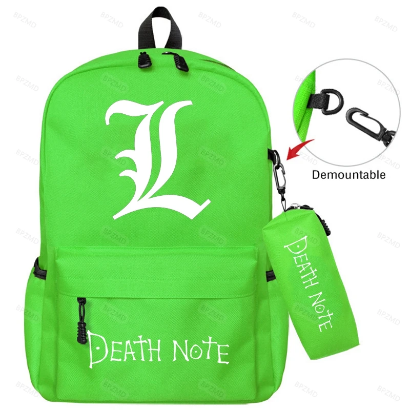 Рюкзак с мультипликационным аниме «Death Note», Студенческая сумка для книг для подростков, мальчиков и девочек, школьный холщовый ранец, модная... от AliExpress WW