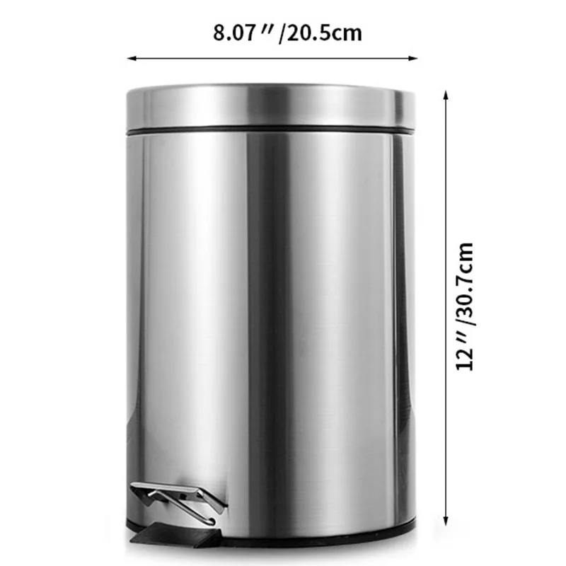 7л ванная мусорная корзина круглая ступня с педалью ведро крышкой мини