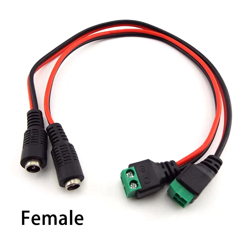 

2pcs 5.5*2.1mm 12V DC Male Female Plug Cable to DC Plug Connector Extend Cable for LED Light Strip CCTV Camera
