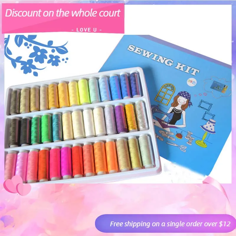 Швейная нить из полиэстера ручной работы 39 цветов 200 ярдов|Нитки для пряжи| |