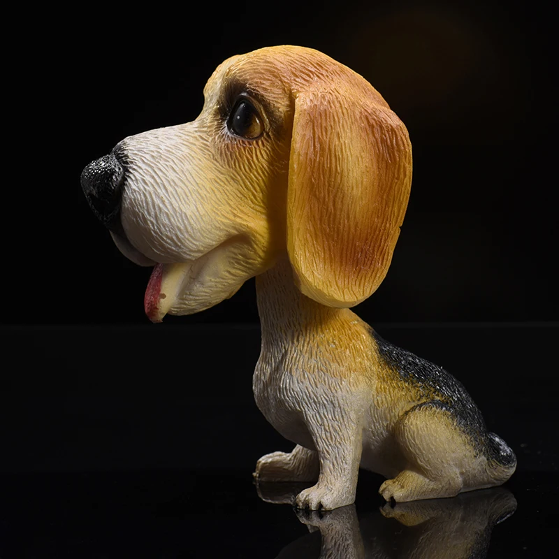 Beagle Автомобильные украшения, смола, милый кивком, декоративная собачка, кукла, украшение салона автомобиля, качающаяся голова, собачья фигурка, игрушки, аксессуары - Название цвета: Beagle