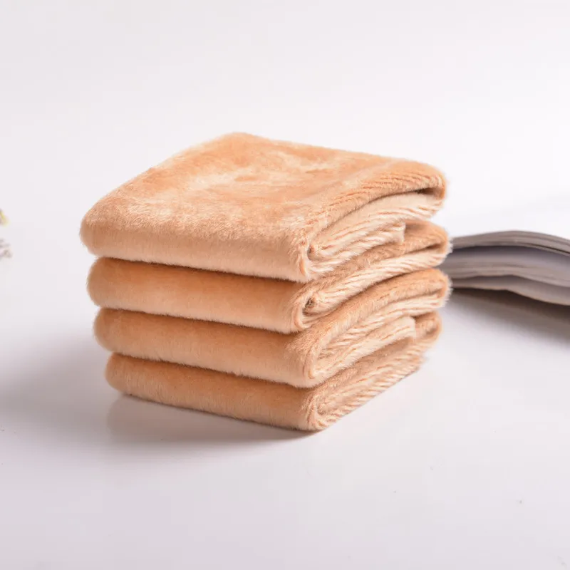 Женские осенне зимние носки бархатные уплотненные однотонные повседневные