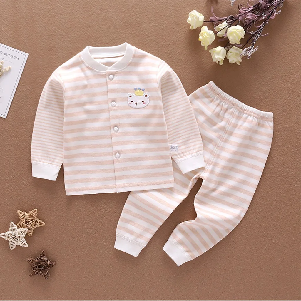 2019 Autumn Winter Kids Pajamas Sets Baby Girl Boy Clothes Pyjamas Girls Pijamas Boys Long Sleeve T-shirt+Pants 2pcs | Детская одежда и