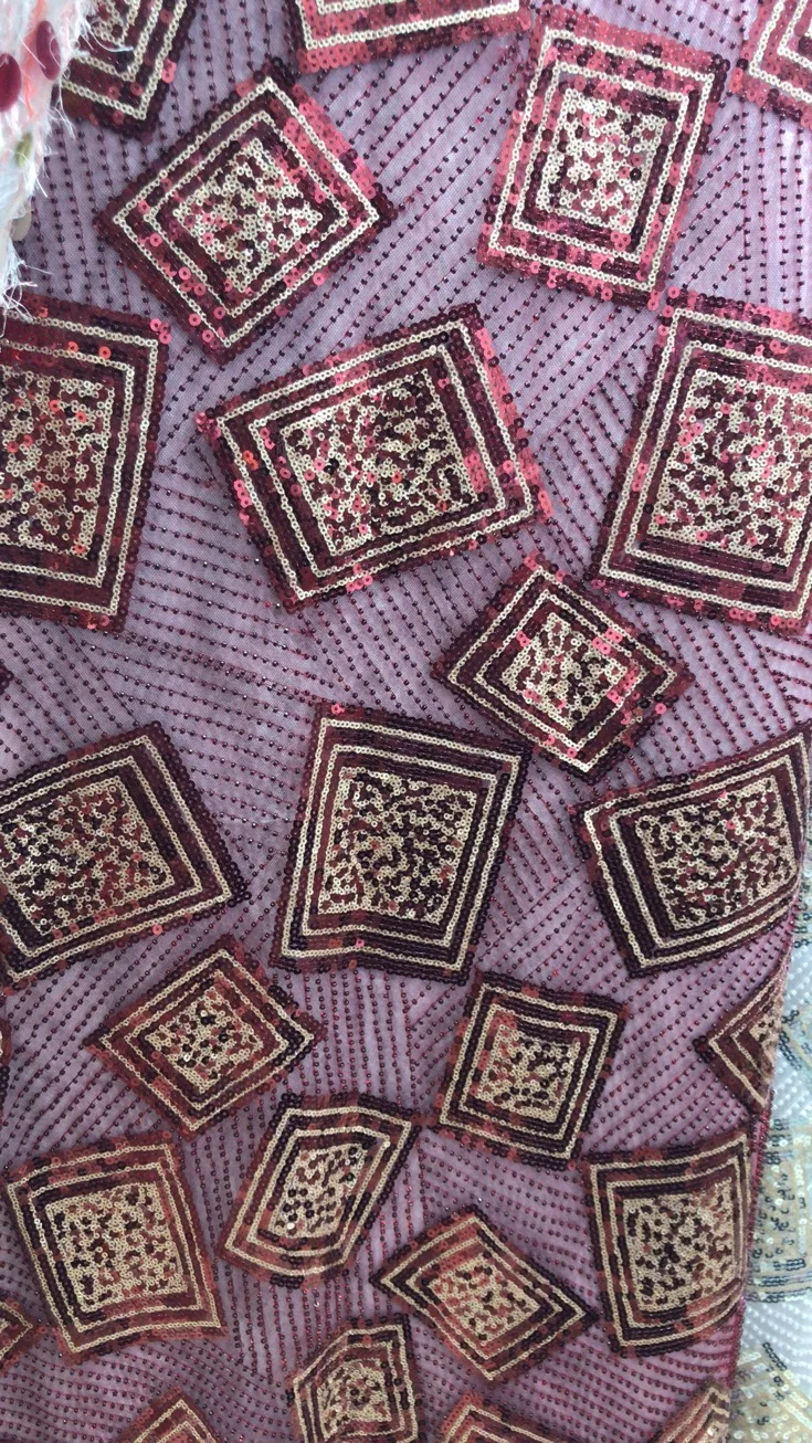 Высококачественная французская кружевная ткань в африканском стиле с вышитыми