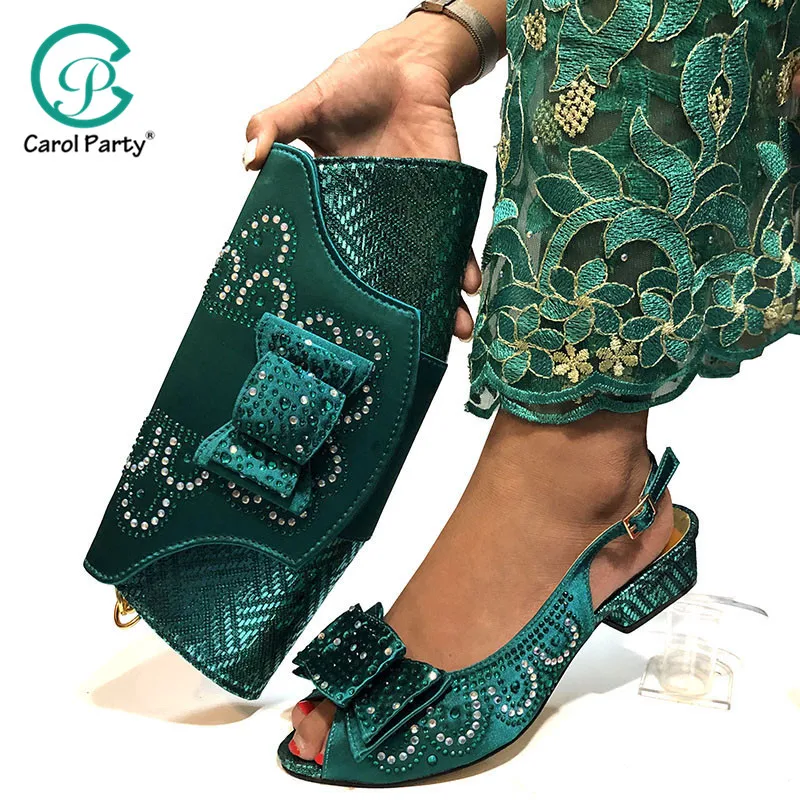 Яркие туфли и подходящая сумка для нигеривечерние в африканском стиле Свадебная