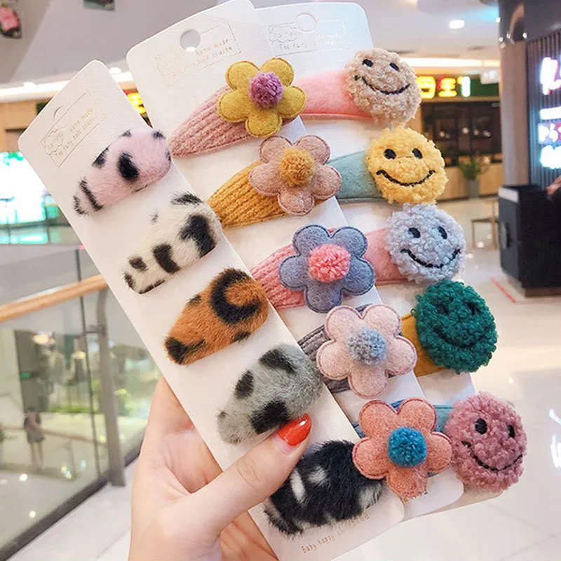 Милые заколки для девочек мультяшные животные фрукты 5 см детские волос