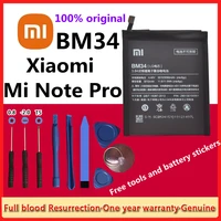 100 original bm34 battery for xiaomi mi note pro 4gb ram 3010mah real capacity replacement battery free tools retail package