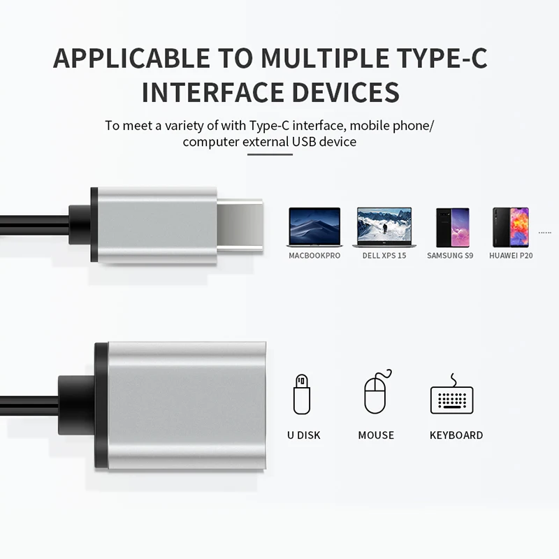 Кабель адаптер DataRoad USB C к кабель переходник OTG Type с разъемом папа на 3 0 Мама для