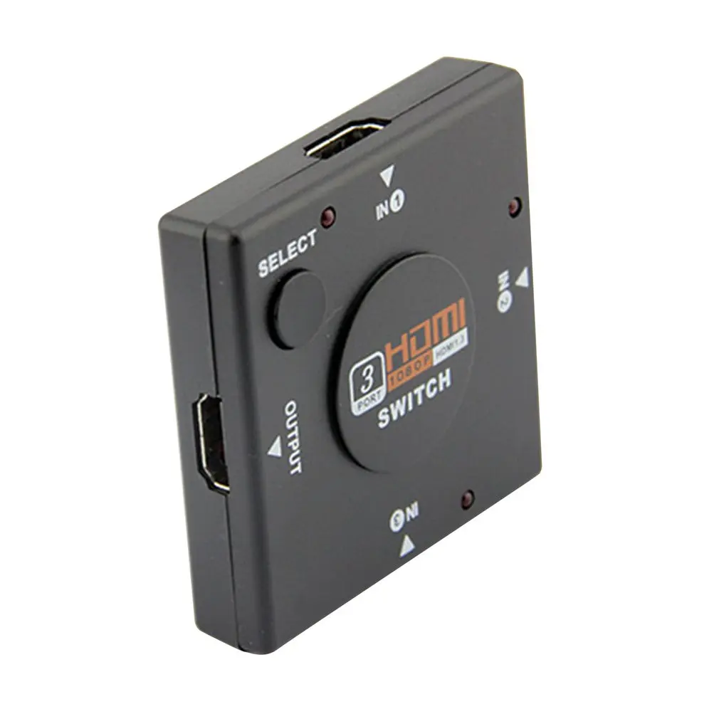 

Hdmi Mini Switcher 3 Devices to 1 Tv Switch Box 3 Way Selector 1080P 3 in 1 Out Hdmi Splitter Support 3D Bundle 1 HDMI Cables