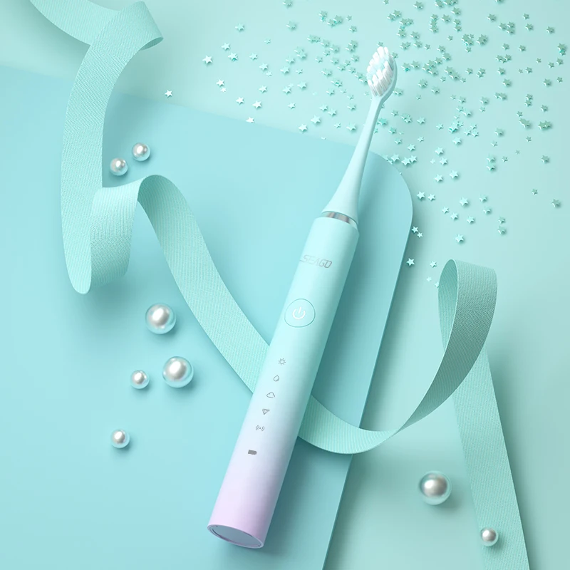 SEAGO перезаряжаемая звуковая электрическая зубная щетка 5 режимов