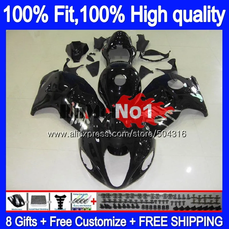 

Injection For SUZUKI Hayabusa GSXR 1300 2008 2009 10 11 12 Gloss black 29MC.218 GSXR-1300 GSXR1300 08 09 2010 2011 2012 Fairing