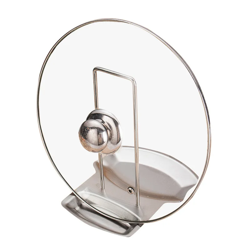 

Нержавеющая сталь кастрюлю крышкой кронштейн Ложка Отдых Держатель для кухонной лопатки металлическая подставка крышка полка Кухня аксес...