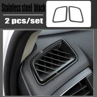 for honda crv cr v 2017 2018 2019 stainless steel black front small air outlet decoration cover trim styling accessories 2pcs