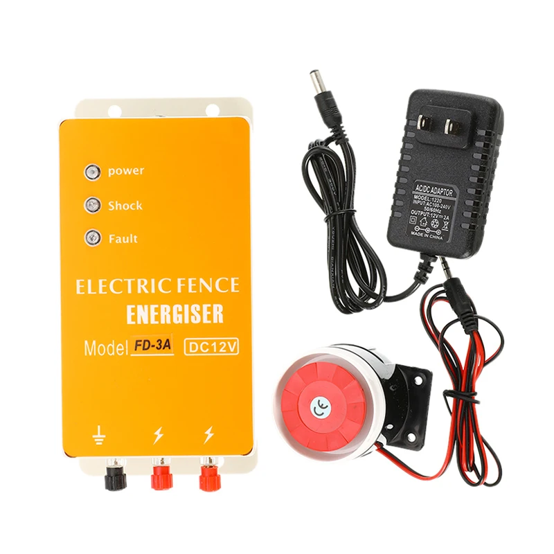 

DC12V Electric Fence for Chickens Energizer Waterproof Electric Shocker High Voltage Pulse Controller Duck Line Water Defense