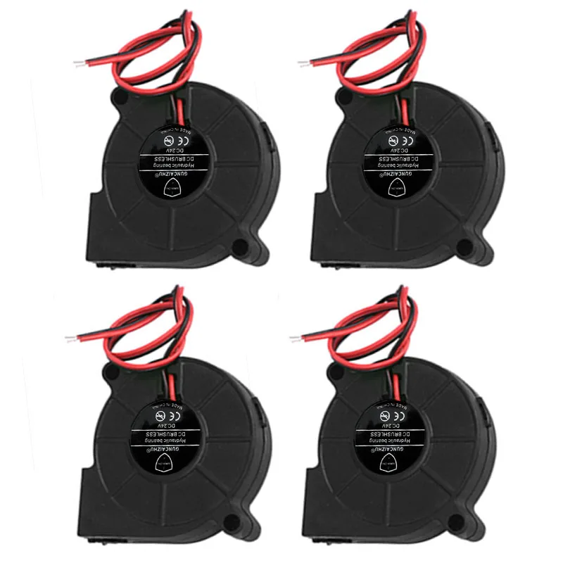 

Вентилятор 50 мм, 24 В, 5015, с двойным шарикоподшипником, 50x15 мм, с турбонаддувом, бесколлекторный, высокая скорость (4 шт. в упаковке)