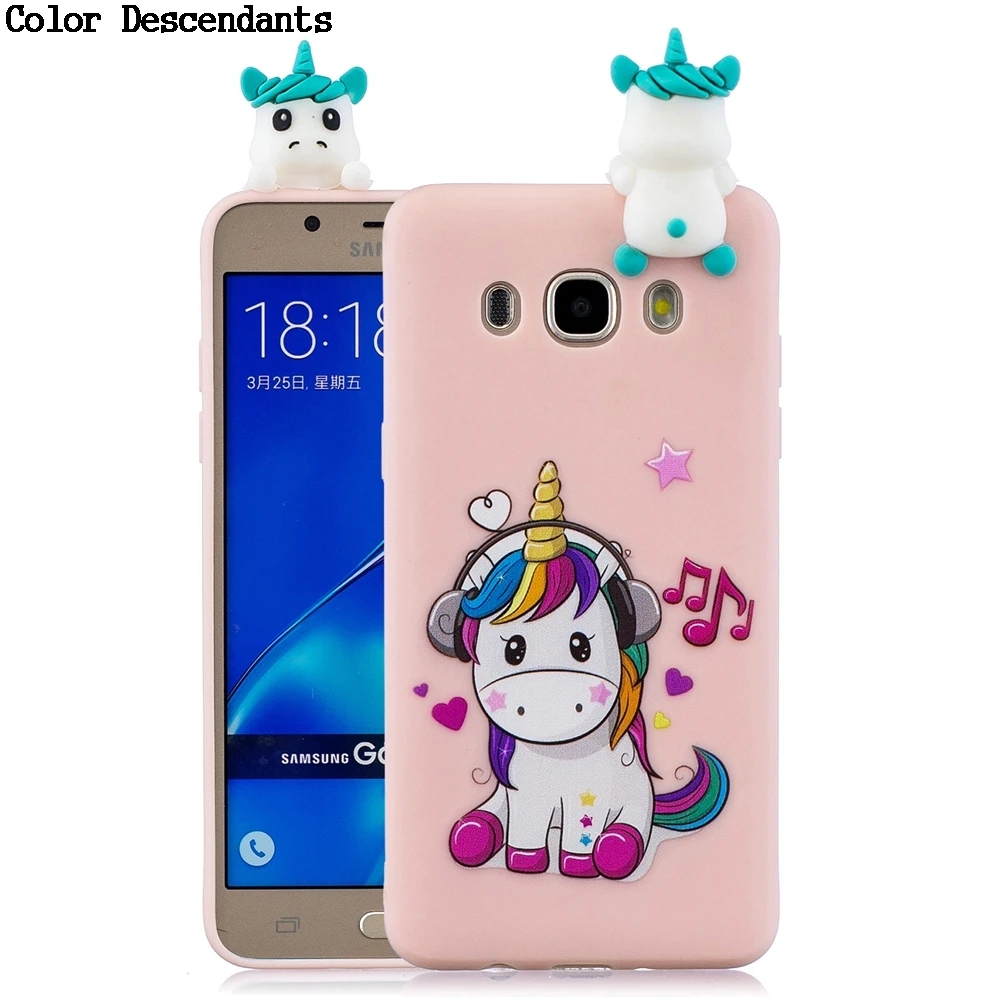 Чехол-накладка для Samsung J3 J5 J7 2016 с изображением единорога панды Galaxy J4 J6 Plus 2018 2017 ЕС |