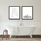 Плакат с сексуальным женским телом, печать с цитатами без одежды, холст, живопись, Современное абстрактное минималистичное искусство для гостиной, ванной, украшение для дома