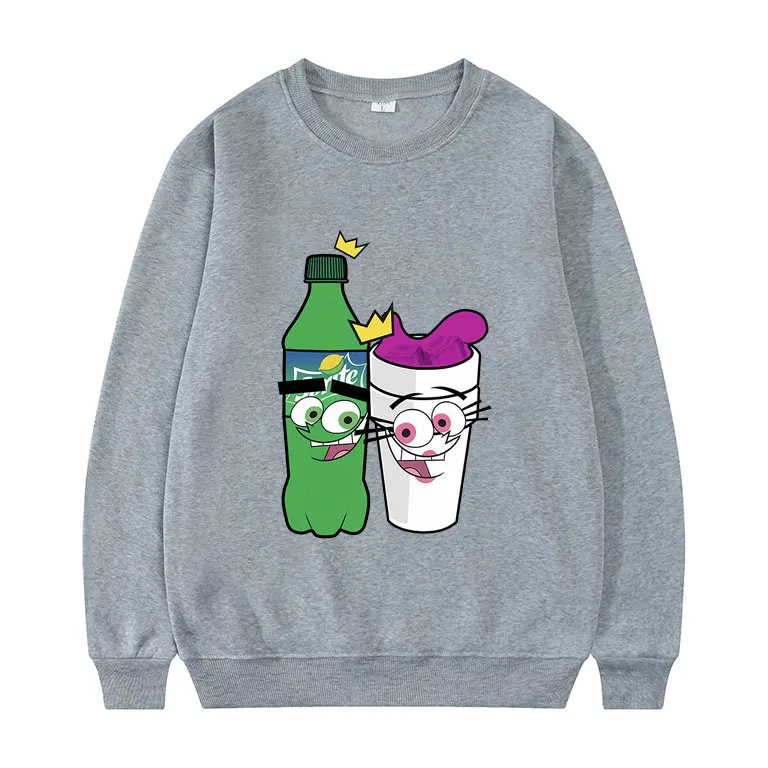 

Wocka-ohgeesy Kawaii Print Sweatshirt Men Oversize Fuuny Sportswear Tops Anime Cartoons Streetwear Cute Crewneck Women Pullover