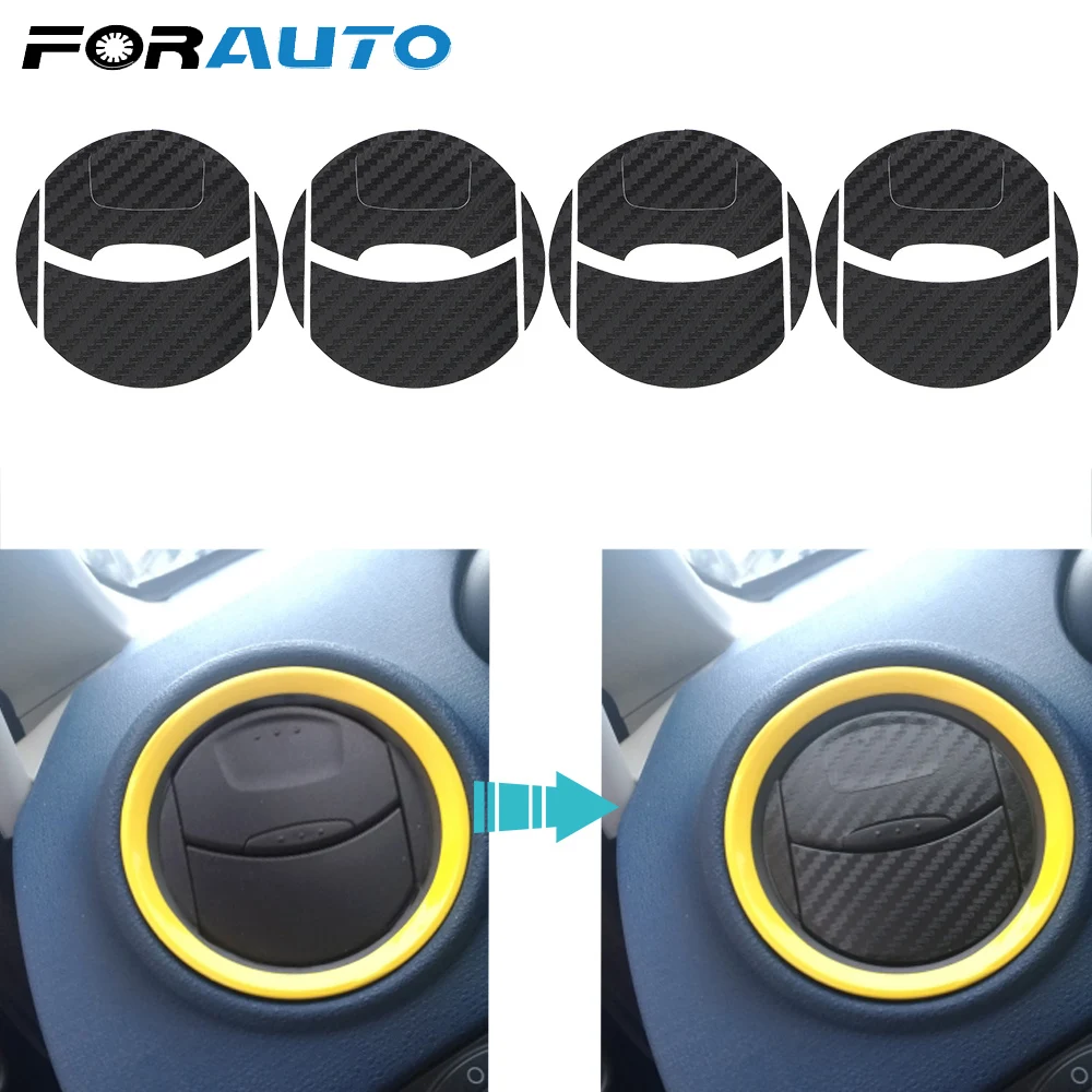 FORAUTO 4 шт./компл. наклейки для выхода кондиционера из углеродного волокна Ford Mondeo MK3
