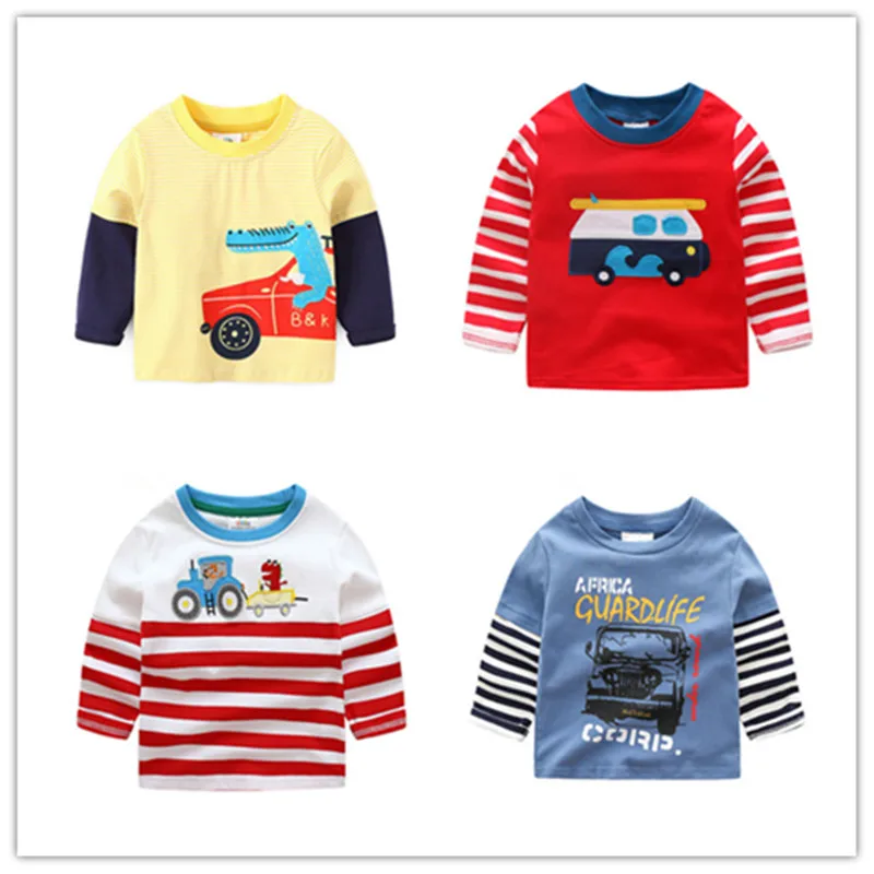 VIDMID/футболка для мальчиков; Детские футболки с длинными рукавами; осенние детские рубашки с героями мультфильмов для мальчиков; хлопковая одежда для малышей; футболка