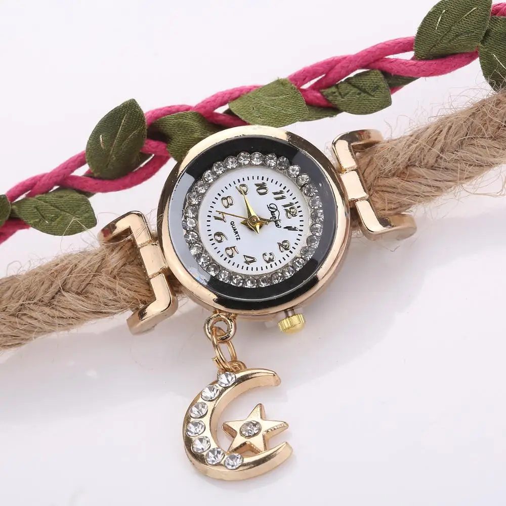 Новые оригинальные женские часы плетеный кулон ретро браслет кварцевые наручные