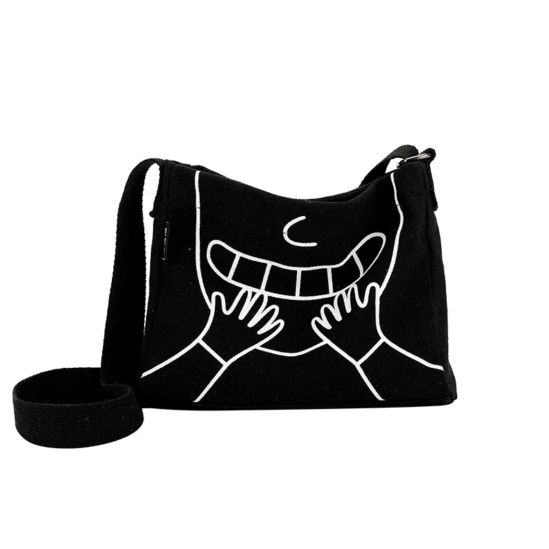 

2020 new canvas bag female messenger Japanese ins female bag student Korean version wild large-capacity one-shoulder handbag