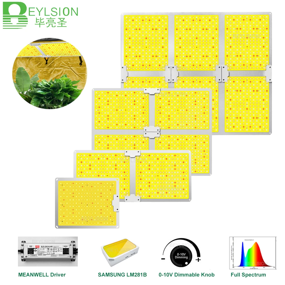 

BEYLSION 1000-6000WSMP Daisy Chain Dimmable LED Plant Grow Lamp Quantum Board Lights Growing Box Panel Growing Indoor Plants Veg