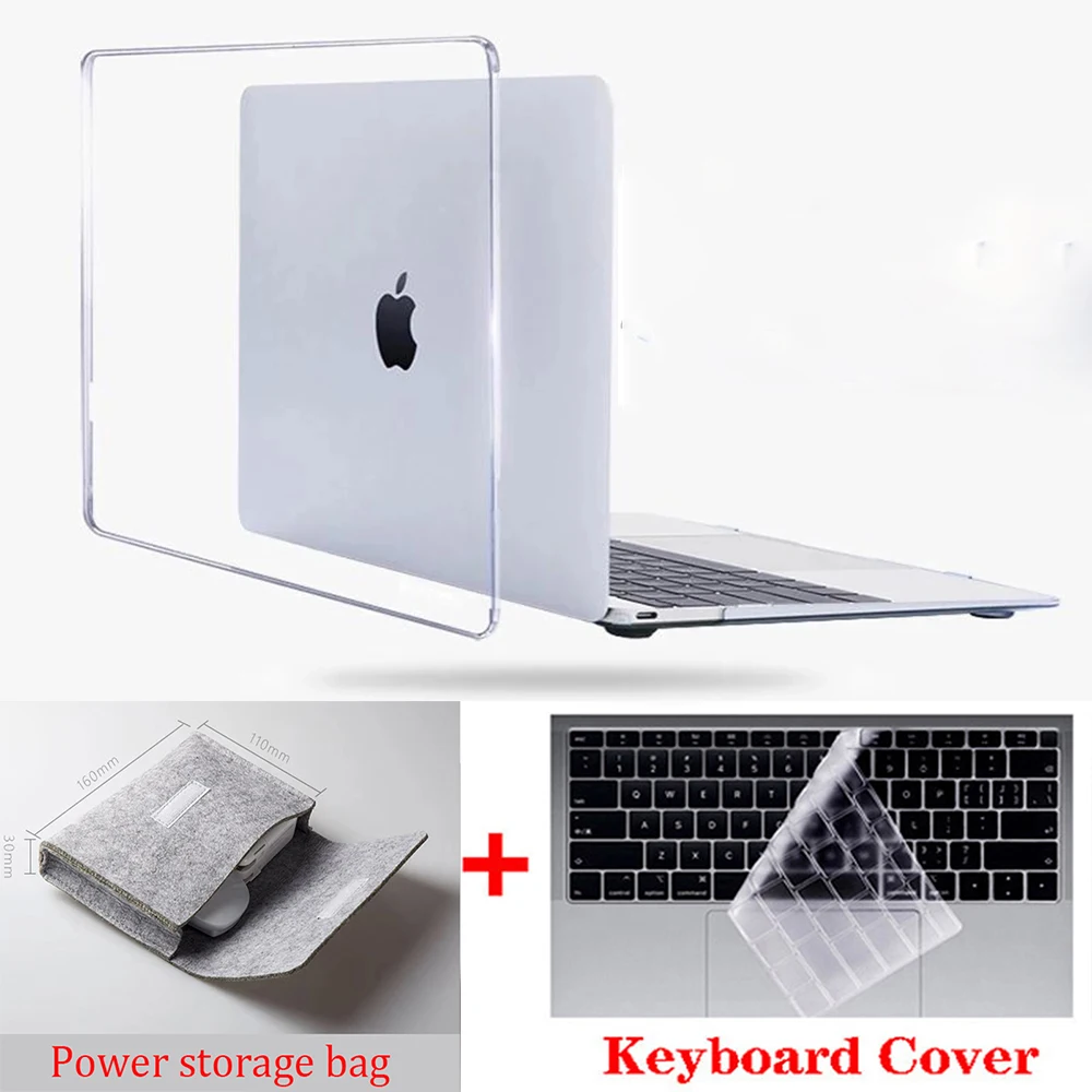 

Pop Crystal Case For Apple Macbook Air Pro Retina M1 Chip 11 12 13 15 16 inch Case For 2020 Pro13 A2338 A2251 +Power storage bag