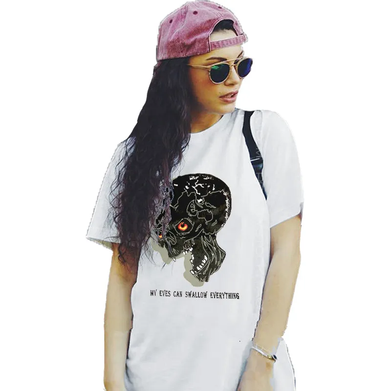 

Personality Women Short Sleeve T Shirt Funny Pattern Street Style Female Slim Tops Fashion Trend Mujer Casual O Neck T Shirts